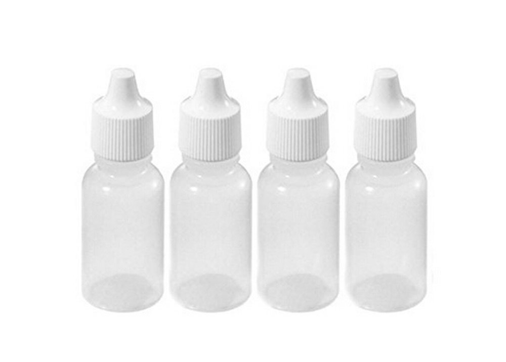 Mccppy 24PCS Clear Plastic Empty Refillable Dropper Bottle 0.67oz, clear