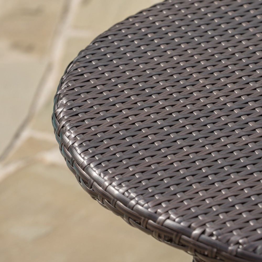 Round Wicker Outdoor Bistro Table
