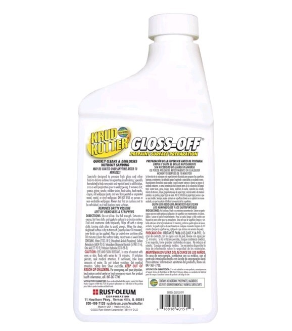 Krud Kutter Gloss Off Pre-Paint Surface Preparation 32 Oz