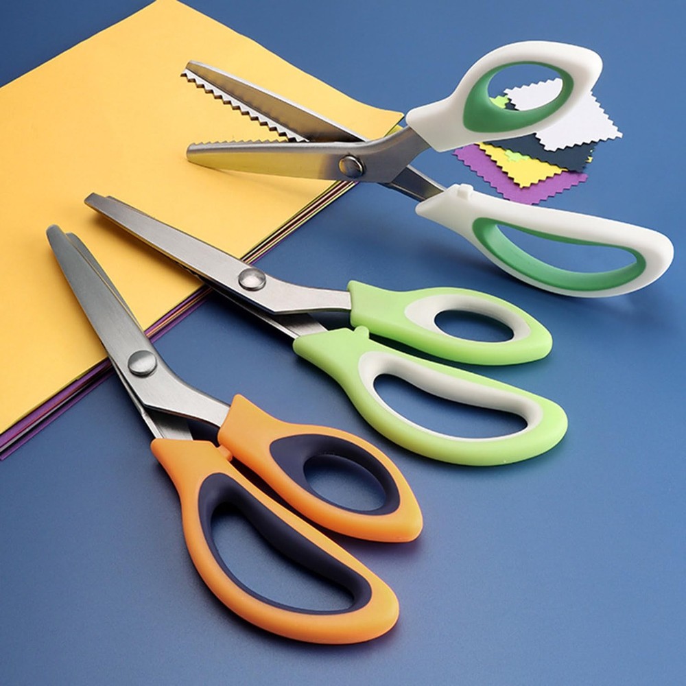 Pinking Shears for Fabric Cutting, 9 Inch Zig Zag Scissors, Professional