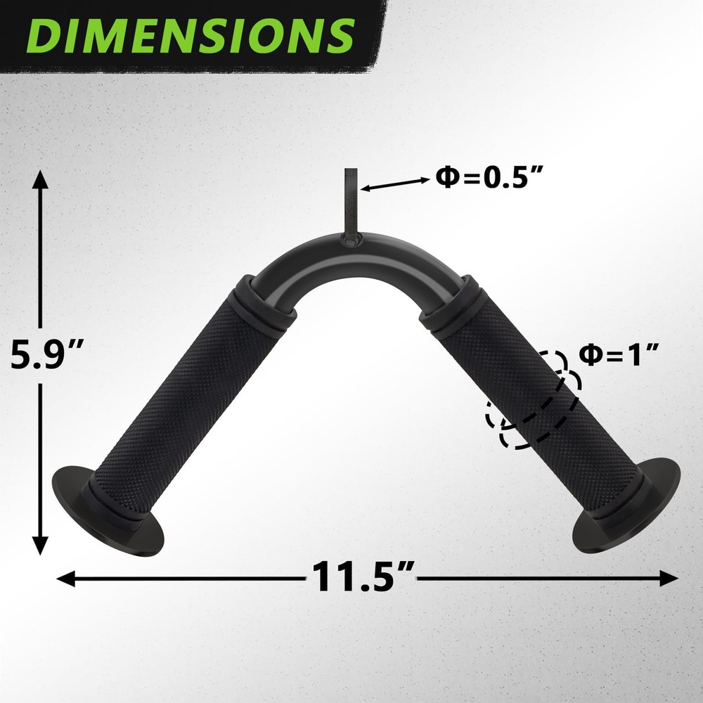 Howffite V Bar Cable Attachment Tricep Press Push Handle LAT Pull Down Attach...