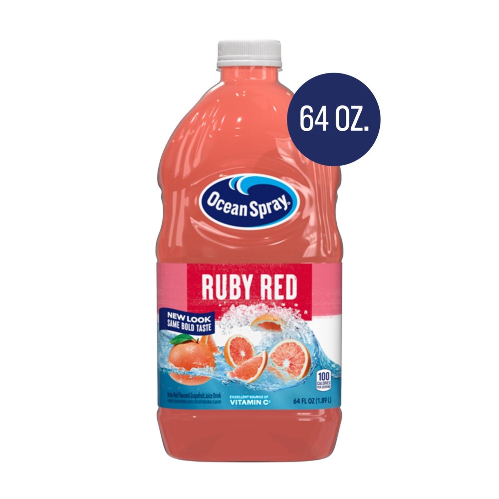New (2 pack) Ocean Spray Ruby Red Grapefruit Juice Drink, 64 fl oz Bottle