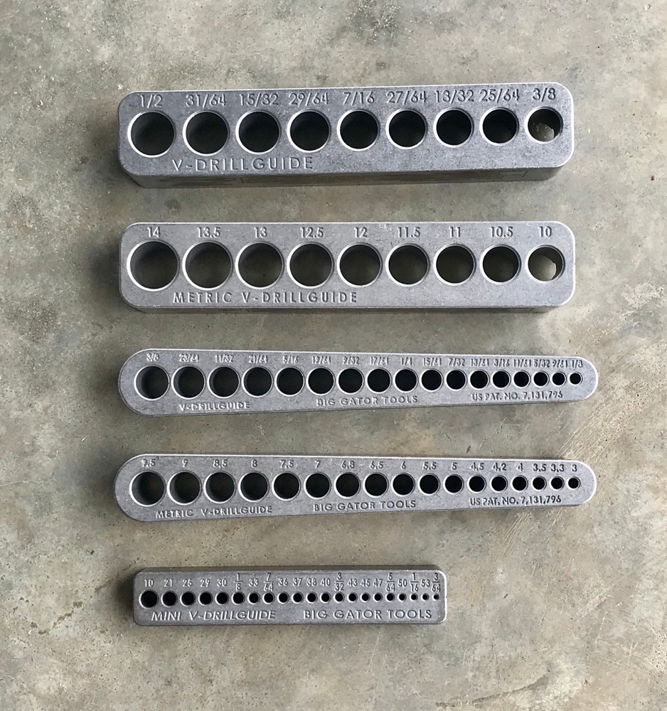 Big Gator Tools - DRILLSET - Big Gator Drill Set - 5 Piece Drill Bit Guide Set