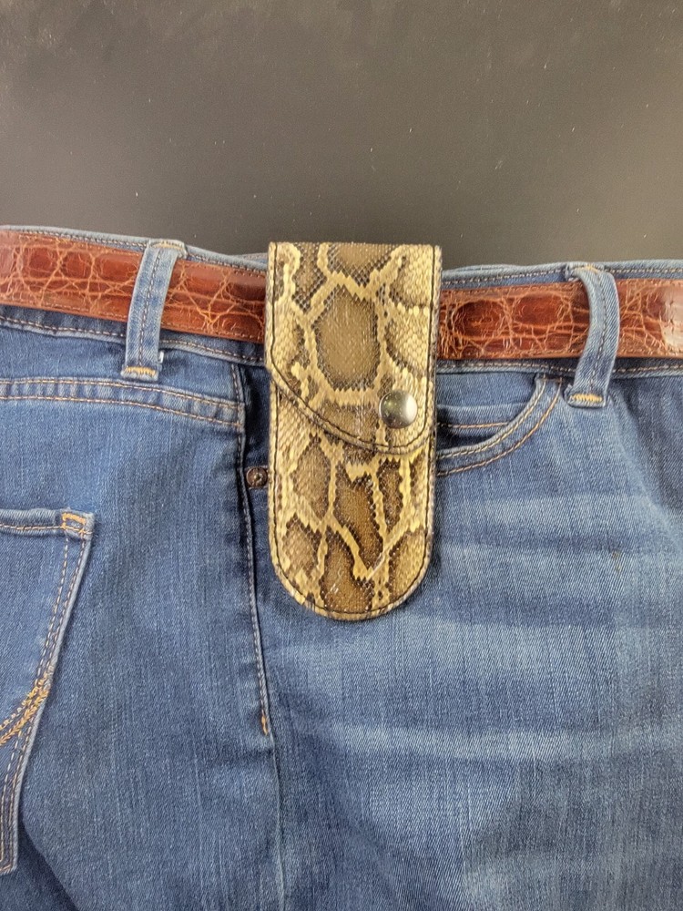 REAL PYTHON SKIN knife sheath buck 110, case 6265 Handmade SHEATH ONLY
