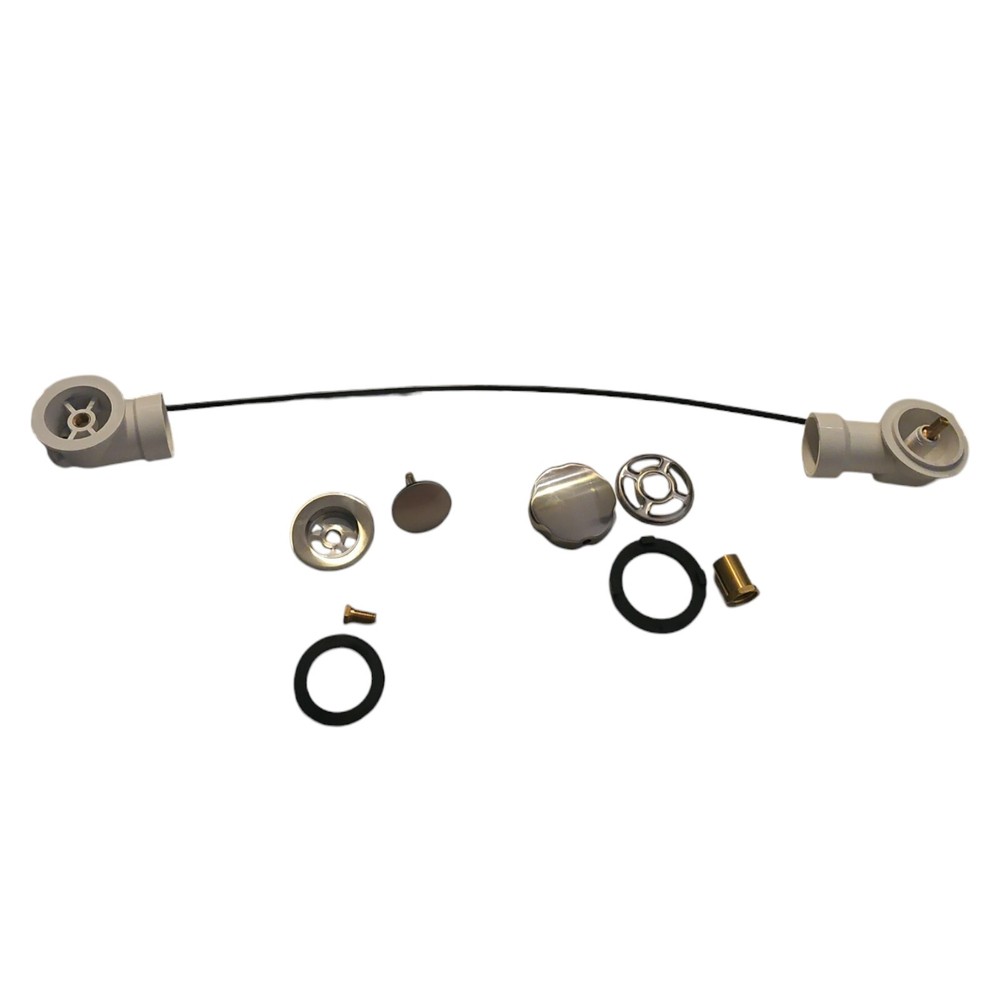 Monogram Brass Decorative PVC Bathtub Cable Drain Assembly - MB642BN