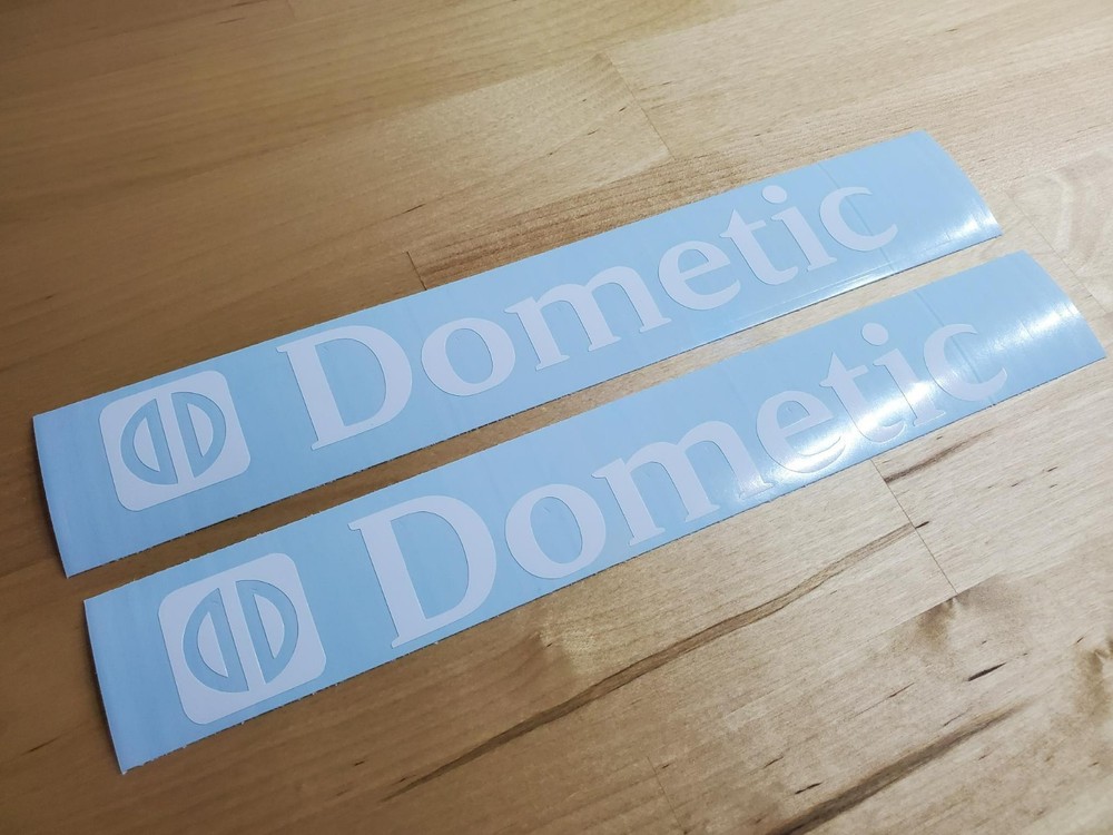 dometic rv ac Decals Stickers replacement (2) Gloss white 8" fast USA