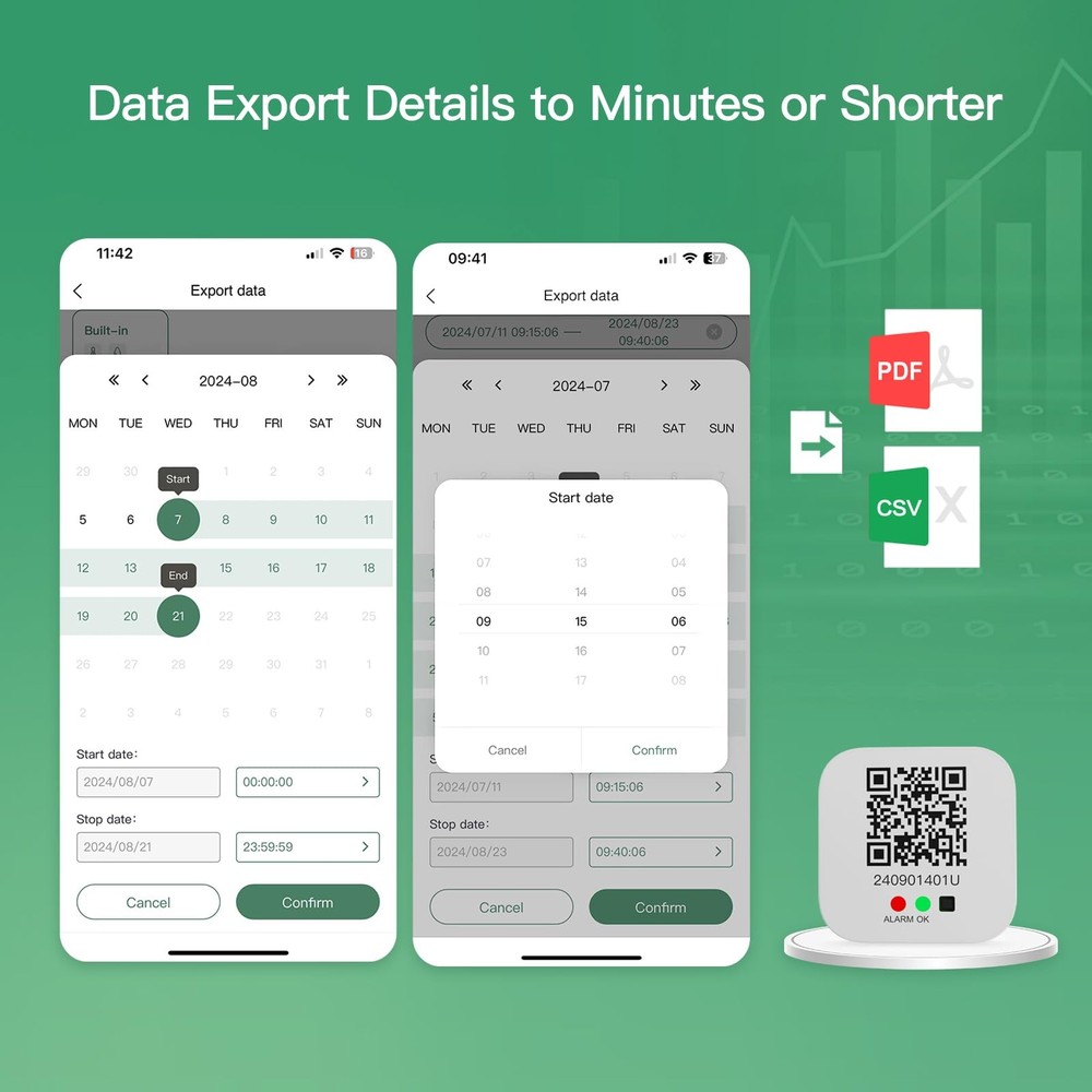 Freshliance Bluetooth Temperature Humidity Data and
