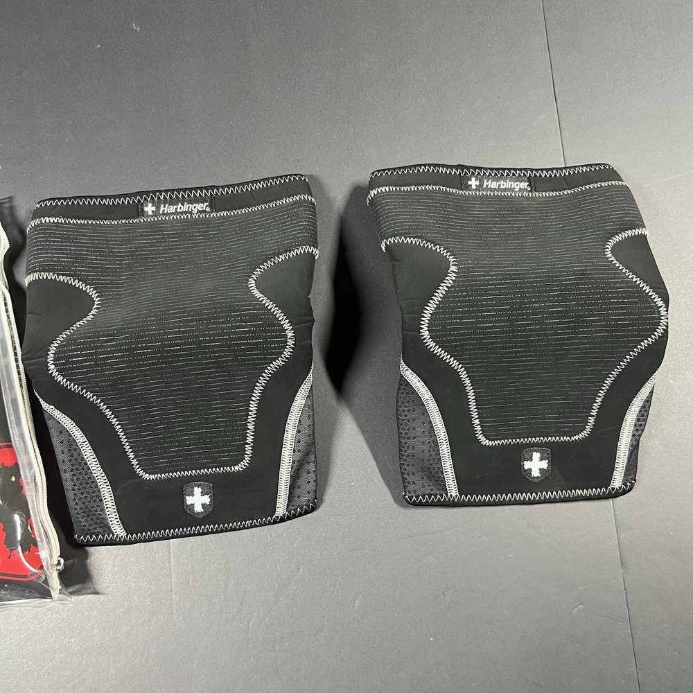 HARBINGER Lifting Compressor Compression Black Knee Sleeves 1-Pair Mens XL