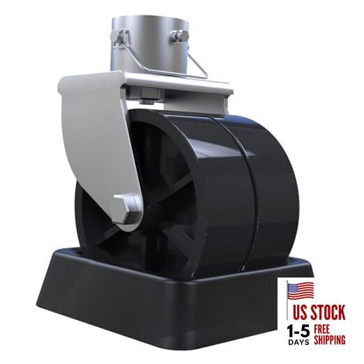 Trailer Jack Wheel Replacement with Rubber Wheel Trailer Jack Wheel with Chock