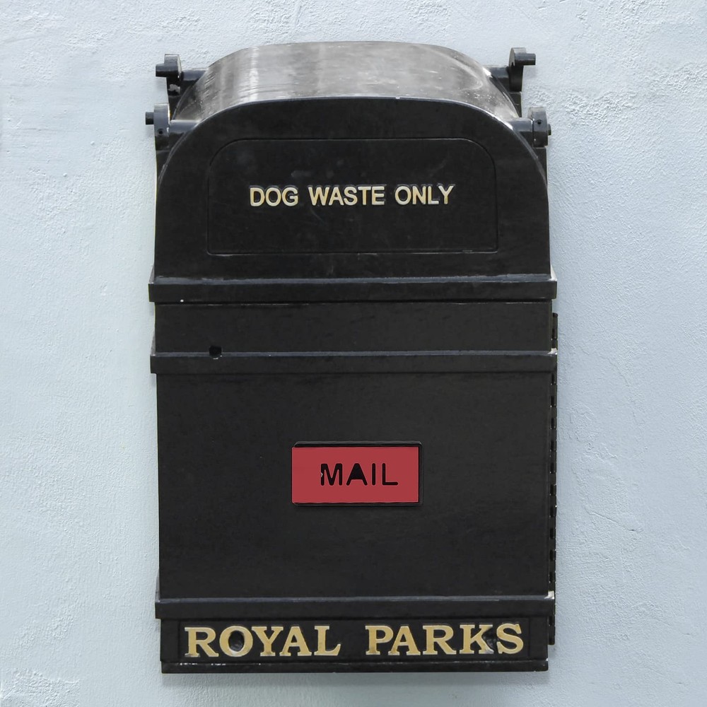 Mailbox Flag Front Mount Brick Stone Mailbox Stylish Replacement 4" x 2" Black