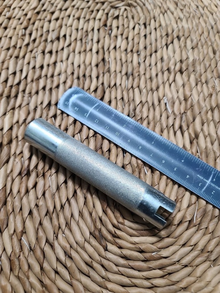 Vintage Hefty Leather Stamp Handle