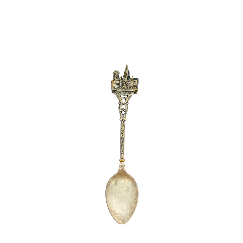 Vintage Versilbert Munchen Silver Plated Souvenir Spoon with Stein