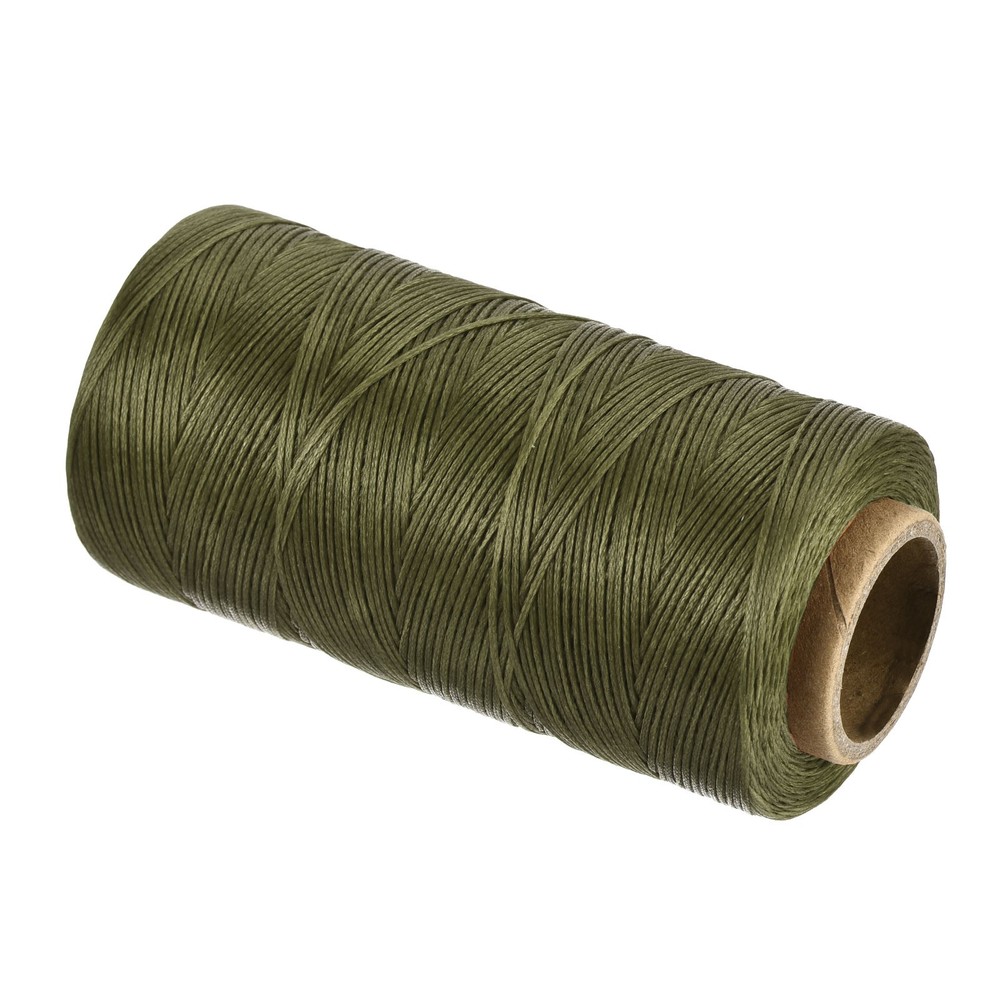 284 Yard 0.8mm 150D Flat Waxed Thread Polyester, Dark Green