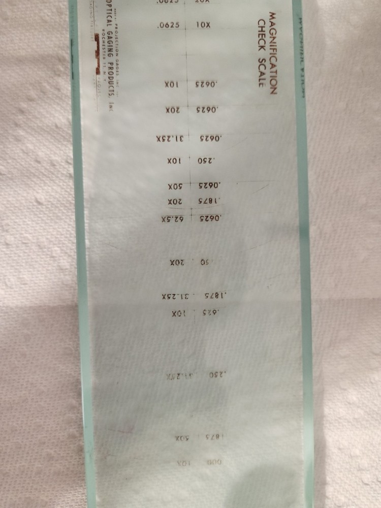 Optical Gaging Products Magnification Check Scale