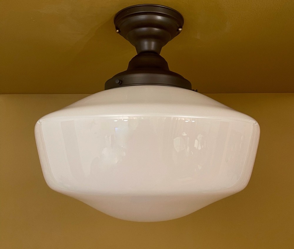 PAIR  schoolhouse ceiling lights bronze finish MORE AVAILABLE