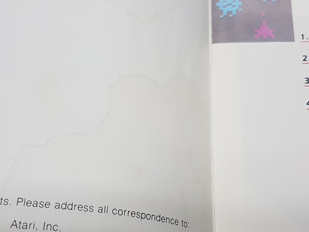 Vanguard Atari 2600 Authentic Manual Only *Water damage