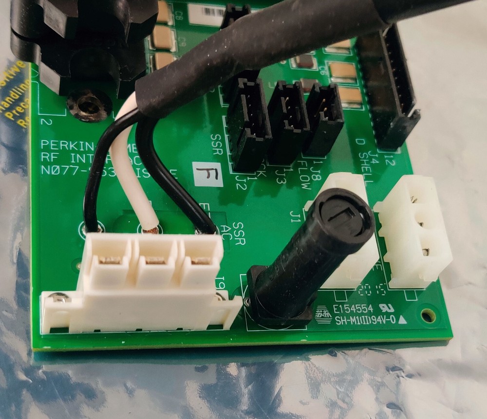 Perkin Elmer N0779534 RF Power Supply Interface Board PCB w Connecting Cables