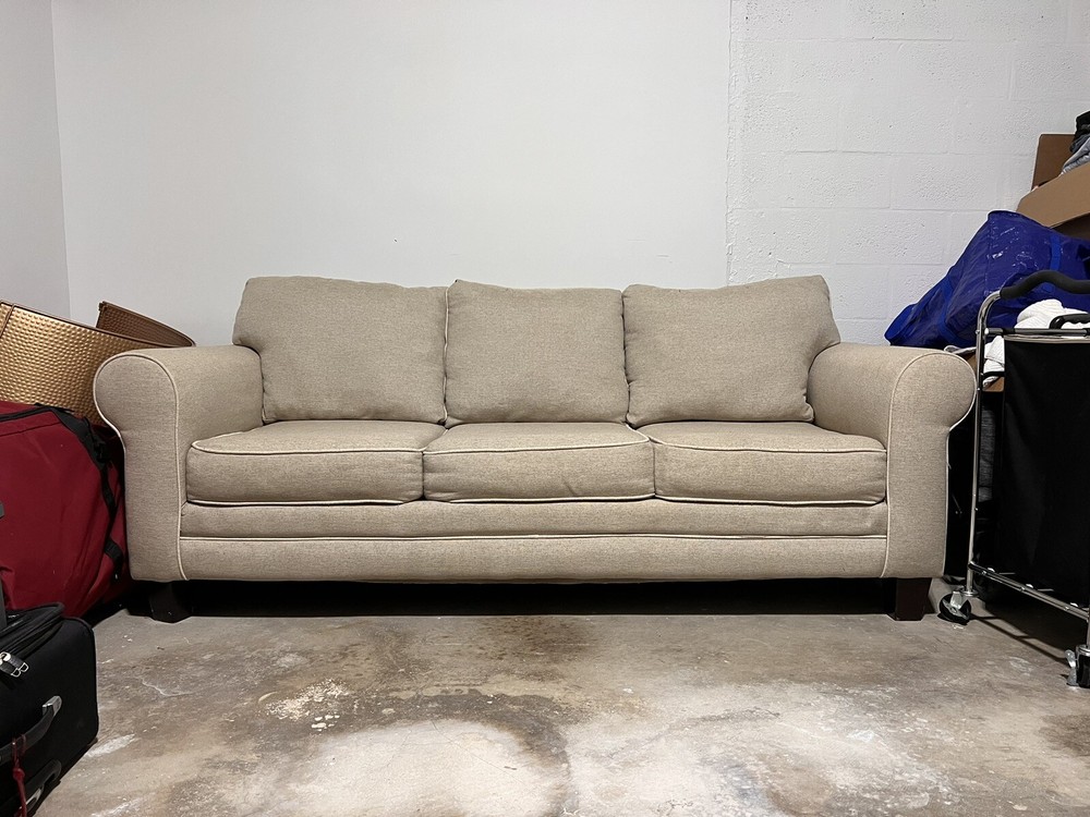Couch - Beige Softly Used
