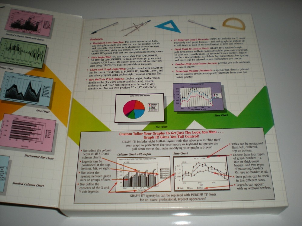 Timeworks Graph-It! data graphing software for Apple IIc, 2GS, 2e. New.