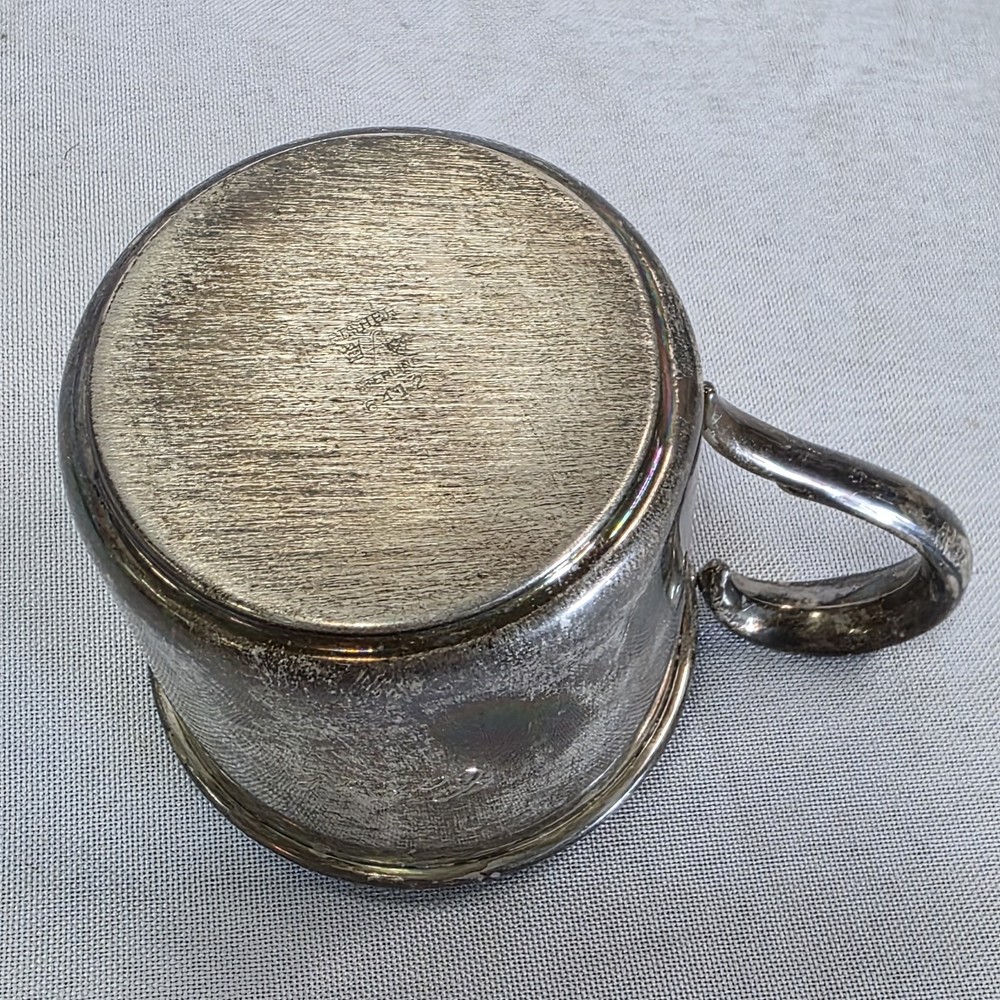 Fisher Sterling Silver Mug 6412 Weighs 1.5oz Monogrammed