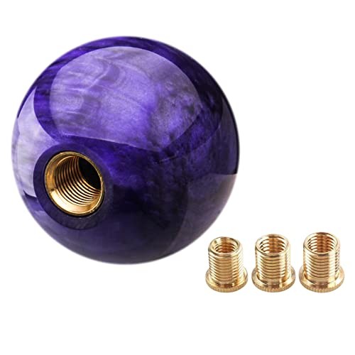 Round Ball Shift Knob Universal Marble Style Gear Shift Marble Style-purple