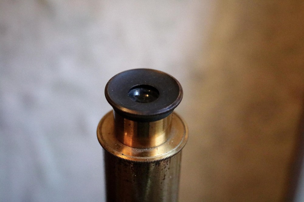 Antique 19th.C Brass Laboratory Microscope