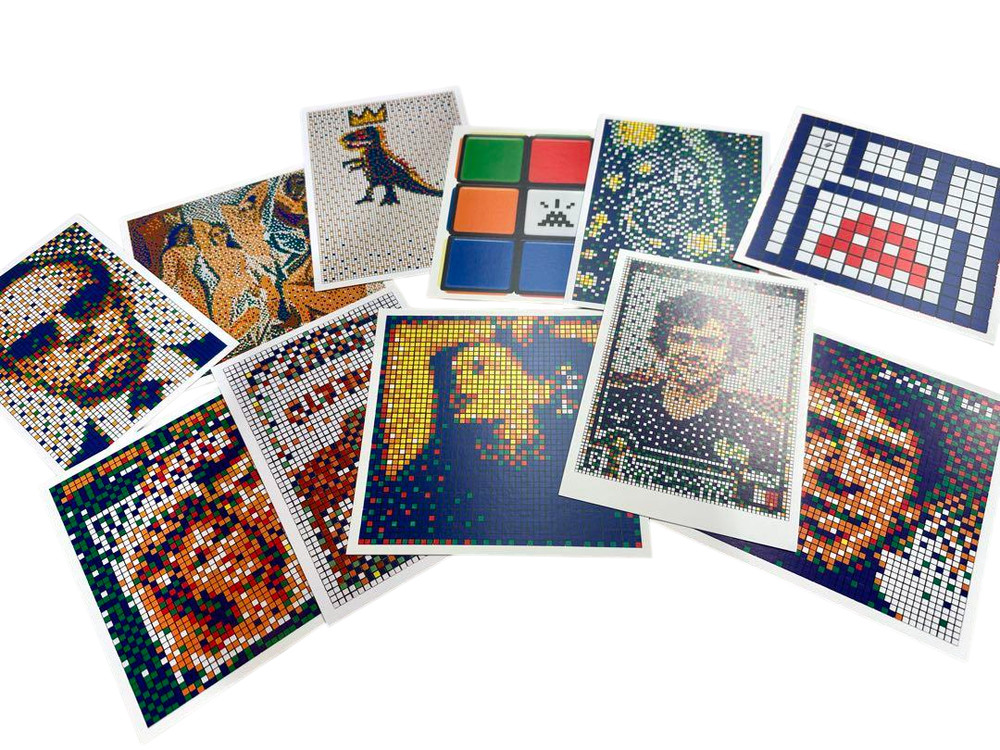 INVADER 2022 Exhibition Postcard Square & Rectangular Set of 10