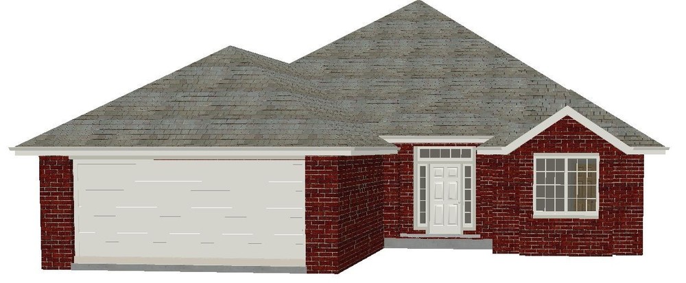 Complete Construction Plans PDF Small lot 55+ 3BR 2B 1820 + 2 car @ 1/4" Scale