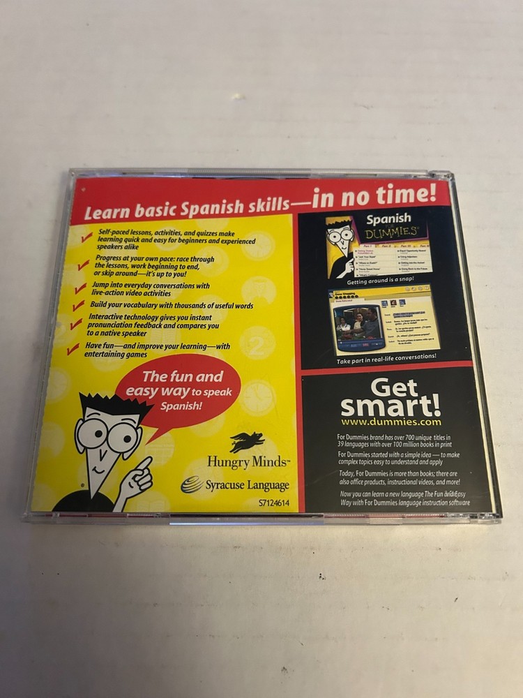 Spanish For Dummies Interactive 2 Disc CD Rom 2001 Conversations. Games, & More