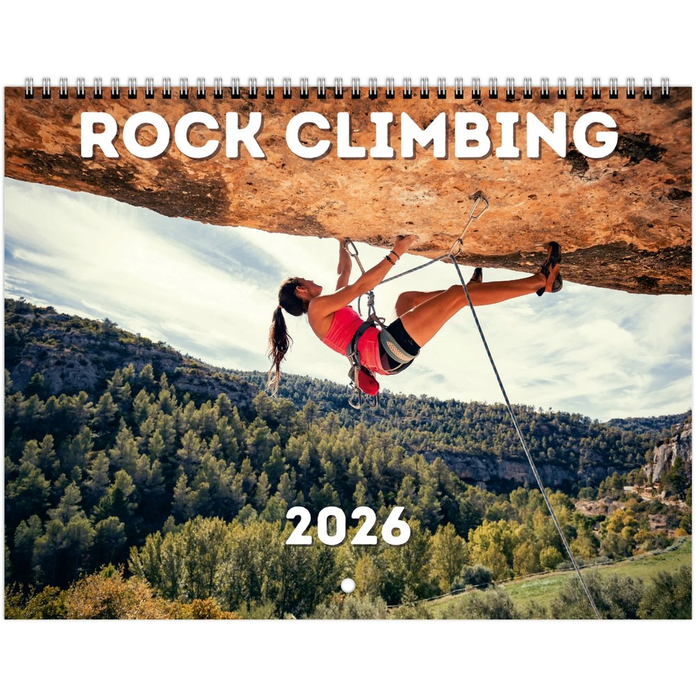 Rock Climbing Wall Calendar 2026