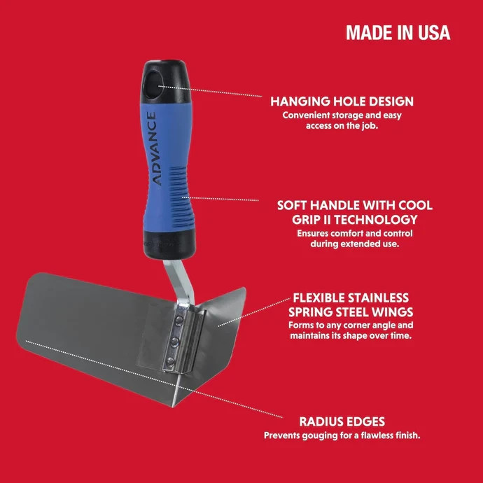 Advance Tools Flexible Drywall Corner Trowel (Eagle Wing)