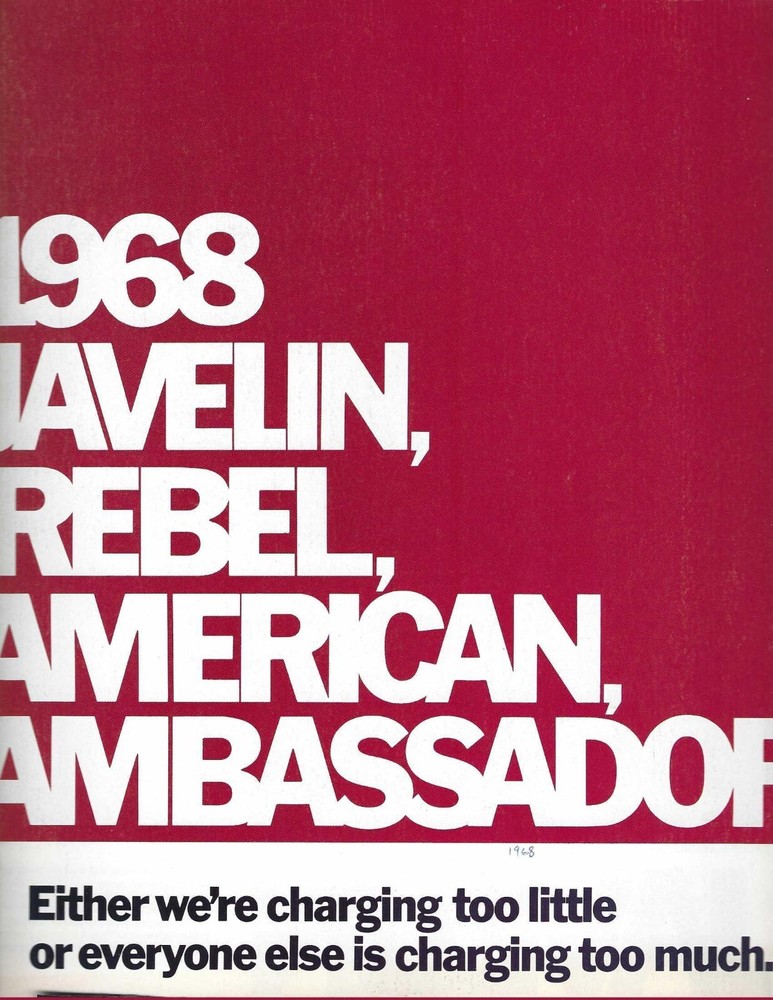 1968 AMC Full Line Large Sales Catalog