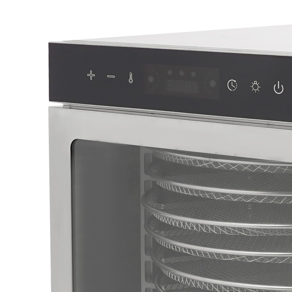 Silver Food Dehydrator 16 Trays Rectangular 110V 30-90°C for Countertop