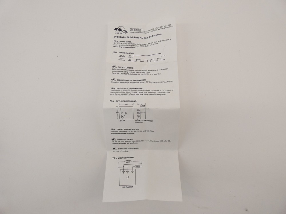 *Lot of 3* Amperite DFS152-60 DFS Series Solid State Flasher - NEW Surplus!