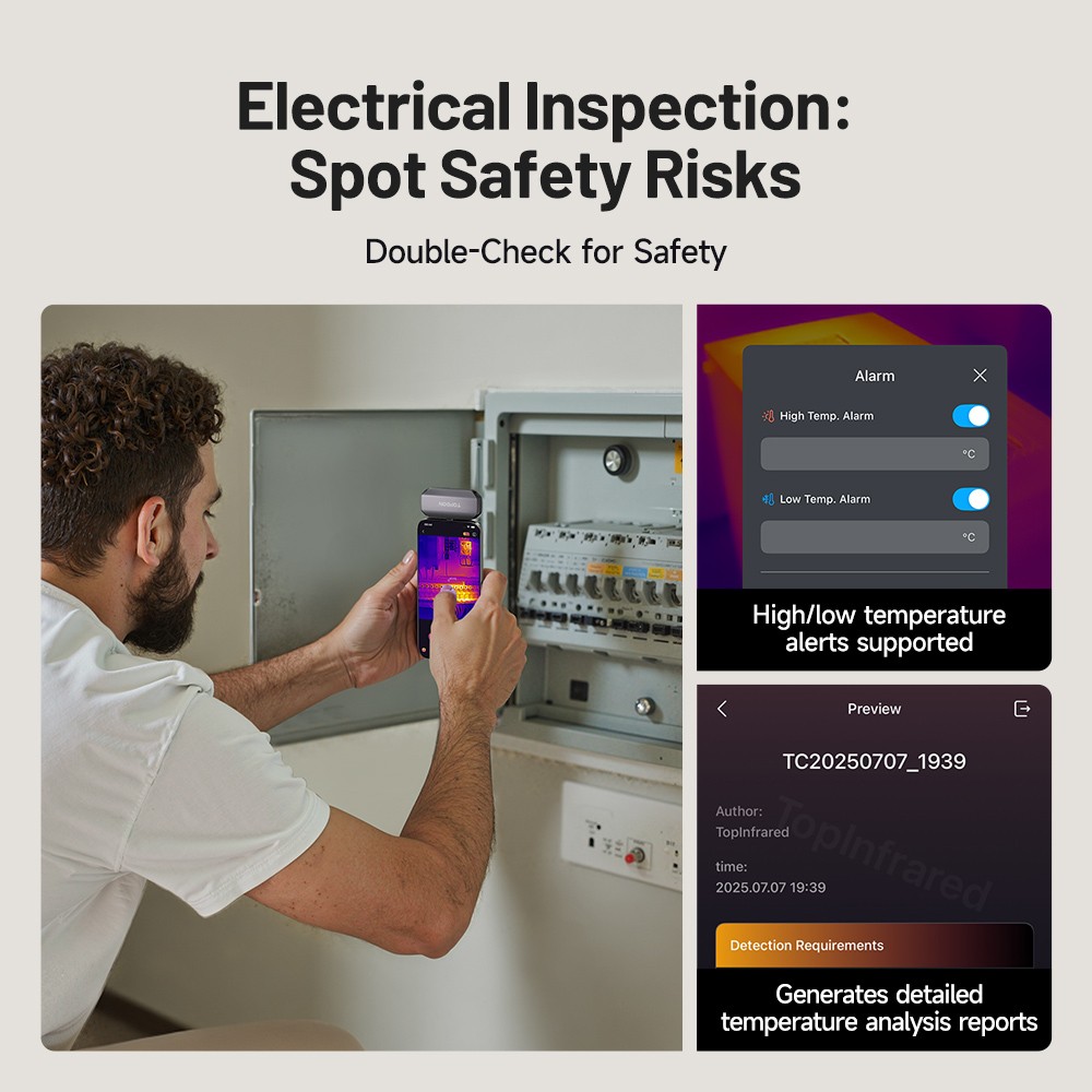 TOPDON 256*192 IR High Resolution Thermal Imaging Camera for iOS Android Type-C