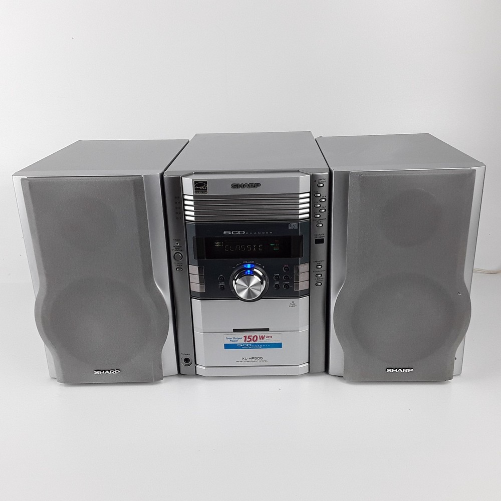 Sharp XL-HP505 5-Disc CD Changer Cassette AM FM Radio Micro Component System