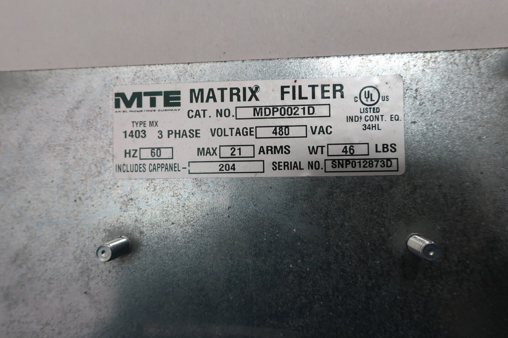 Mte MDP0021D Matrix Filter 480v-ac
