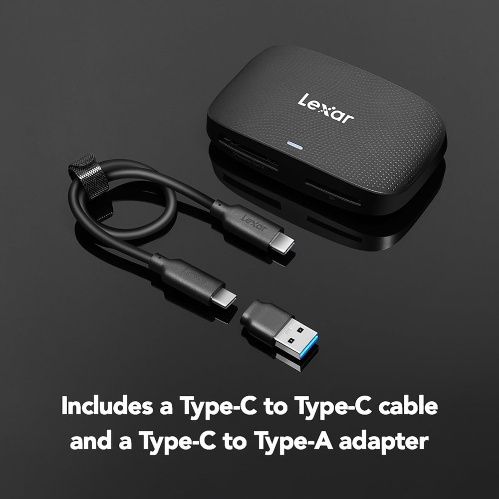 Lexar Professional CFexpress Type B / SD USB 3.2 Gen 2 Reader, Transfer Black
