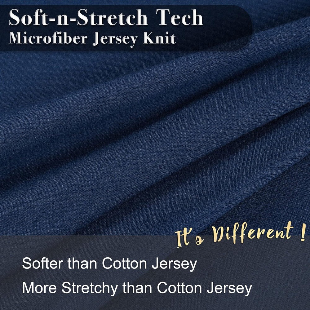 2-Pack Stretch Pillow Cases - Jersey Knit & Ultra Soft Envelope Closure