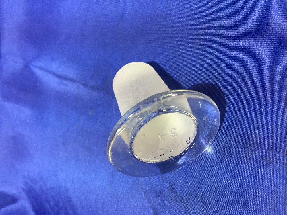 1ea Pyrex Flat Head Solid Stopper Stoppers 34/40