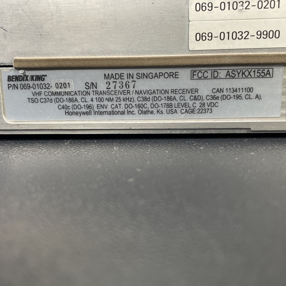 Bendix King KX 155A NAV/COM - Needs Repair - No Warranty!