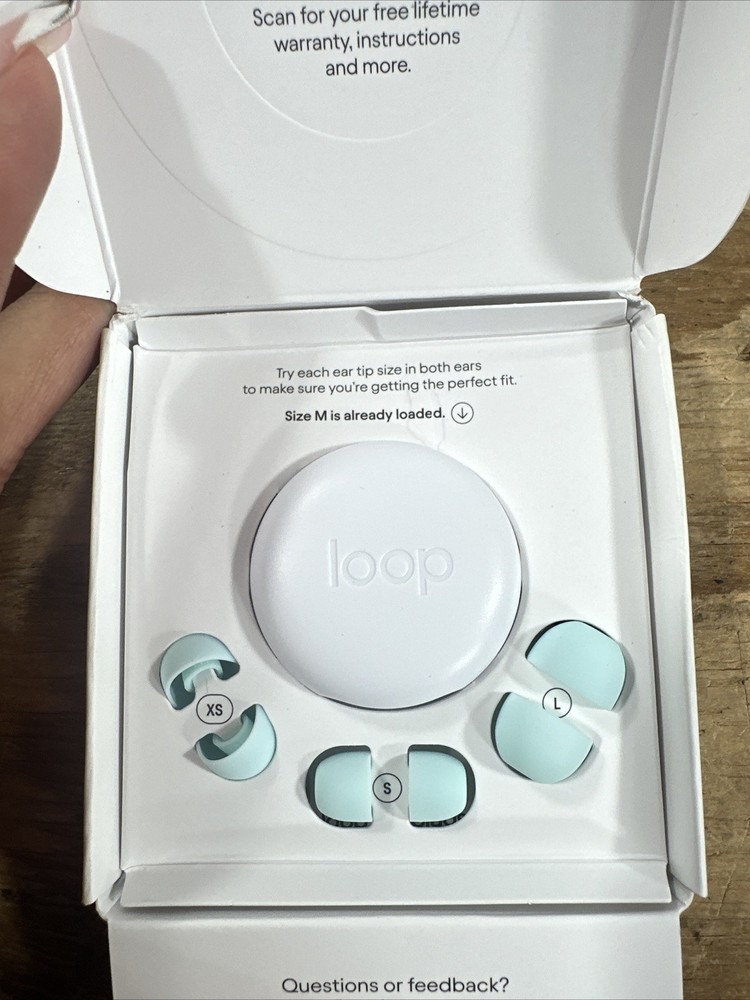 Loop Quiet 2 Ear Plugs Ultra Comfy Mint Color Open Box