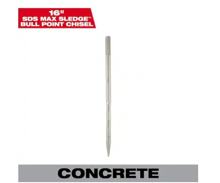 Milwaukee 16 in. SLEDGE SDS-MAX Bull Point Chisel
