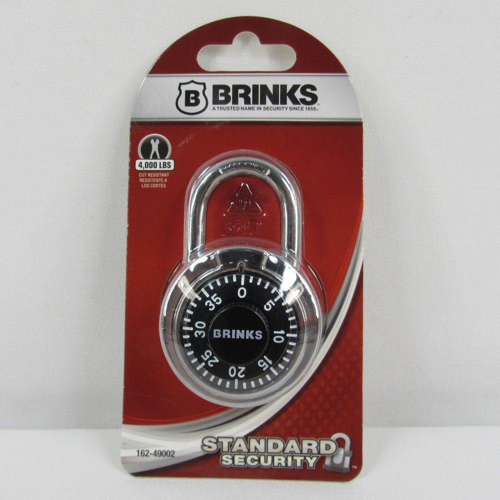 Qty. 8 Brinks Padlock Standard Security 3 Dial Combination Lock #162-49002