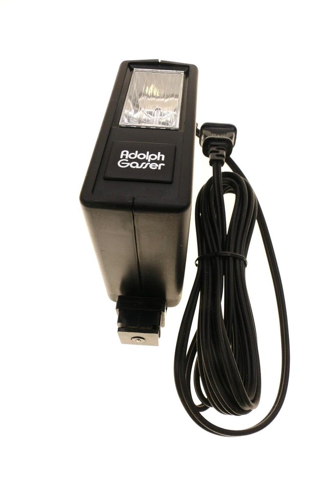 Adolph Gasser compact manual electronic flash w/AC adapter & PC cord