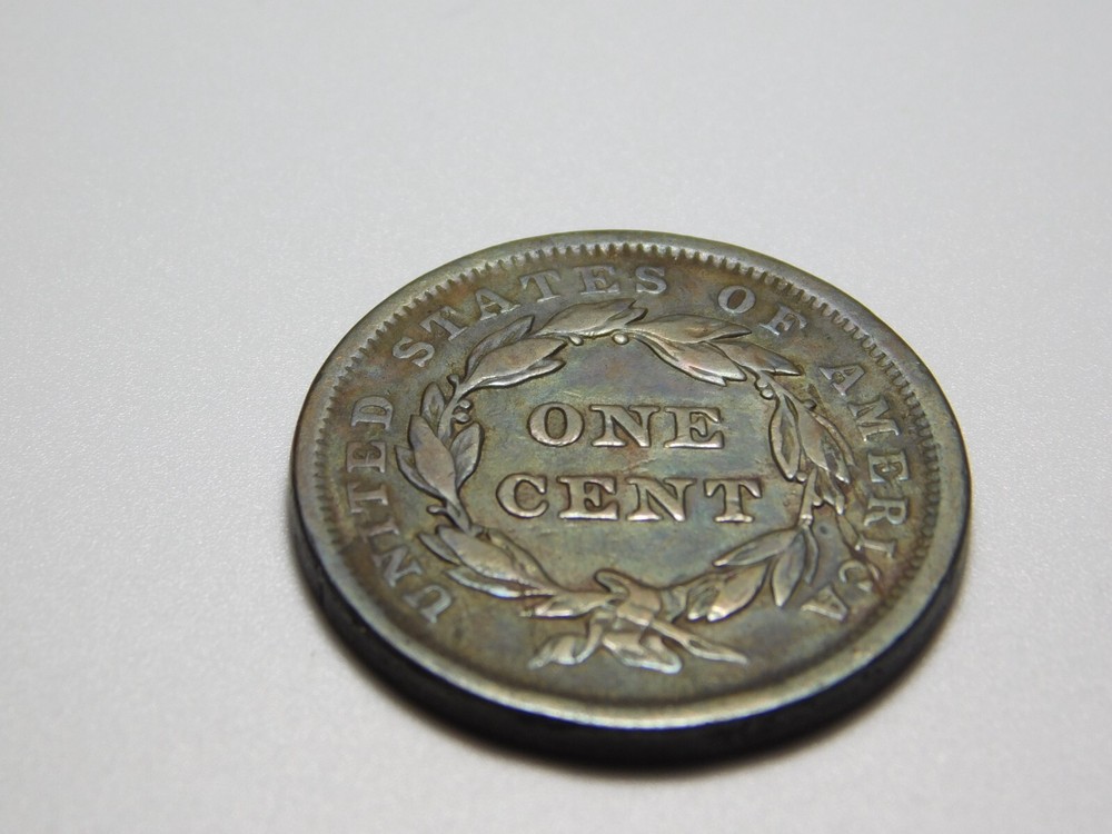 US COINS 1843 BRAIDED HAIR LARGE CENT