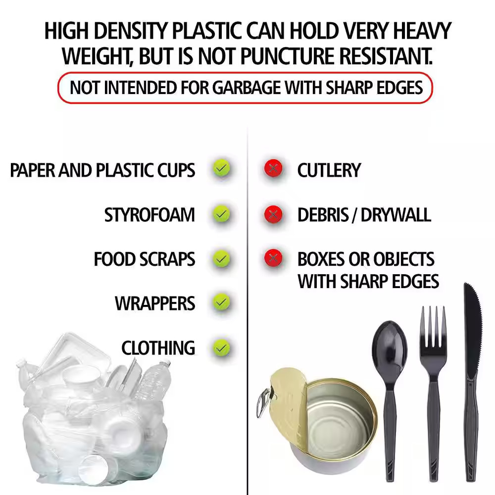 33 Gallon Clear High Density Source Reduction Trash Bag