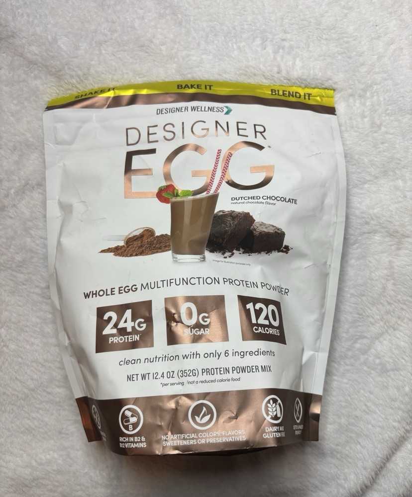 Designer Egg Whole Protein Powder Dutch Chocolate, 12.4 oz