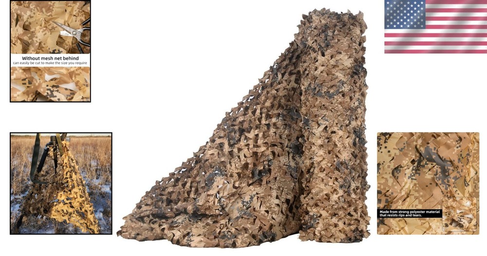 Lightweight Camo Netting - 10 Pack Desert Digital Blinds Perfect for Adventures