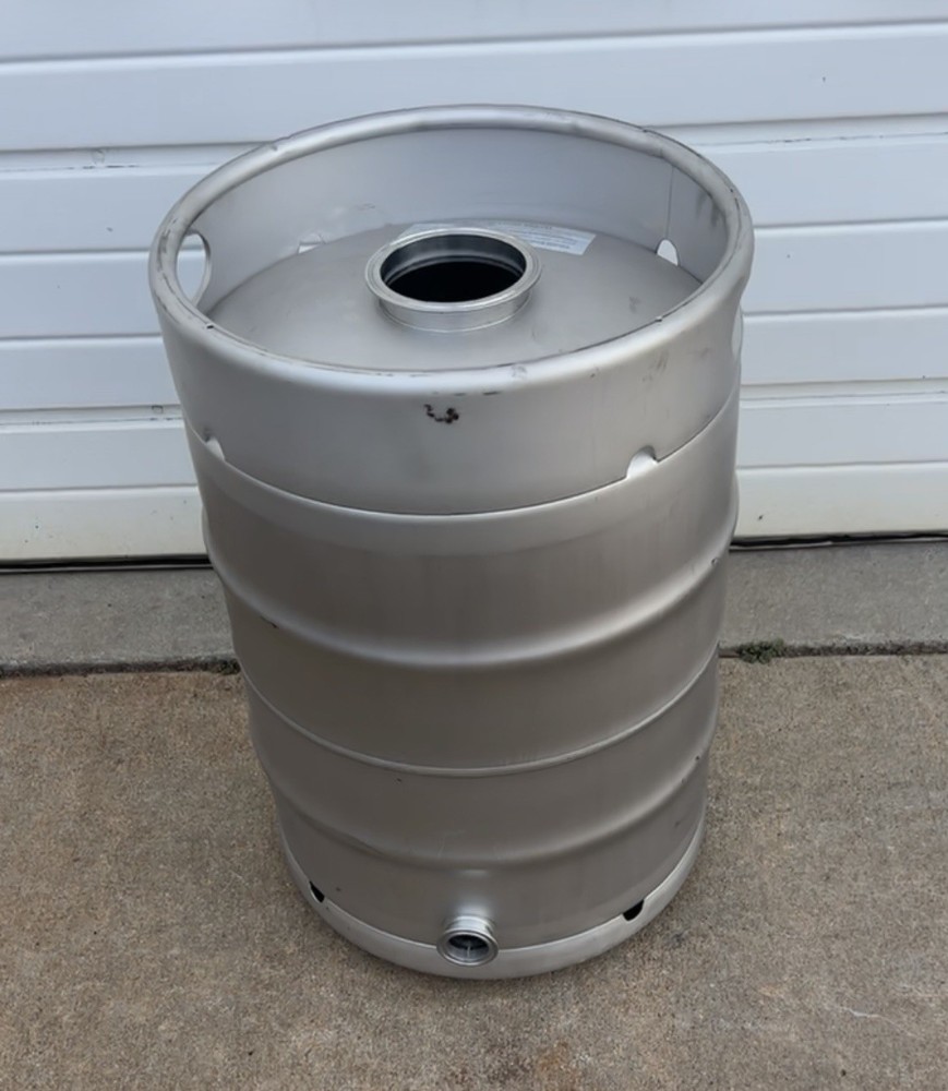 New Dual Handle Stainless Steel Keg 15.5 Gallon